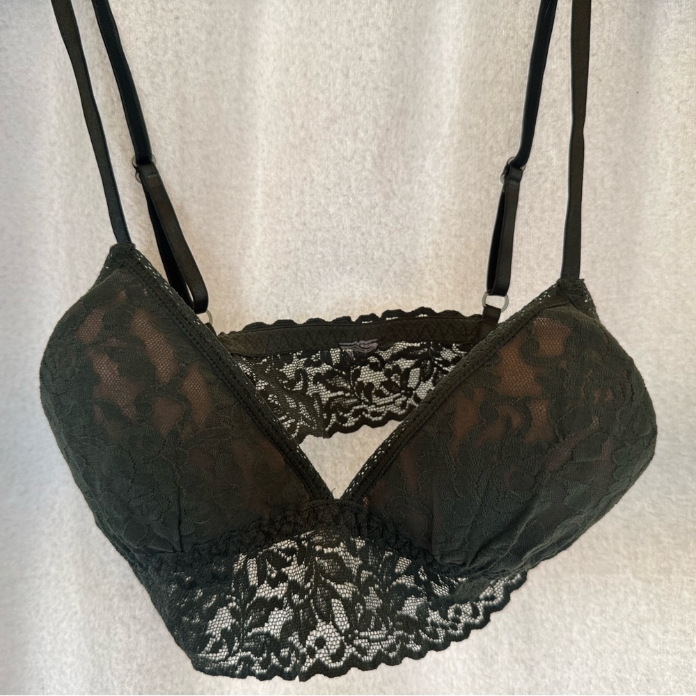 Hanky Panky Dark Green Lace Bralette